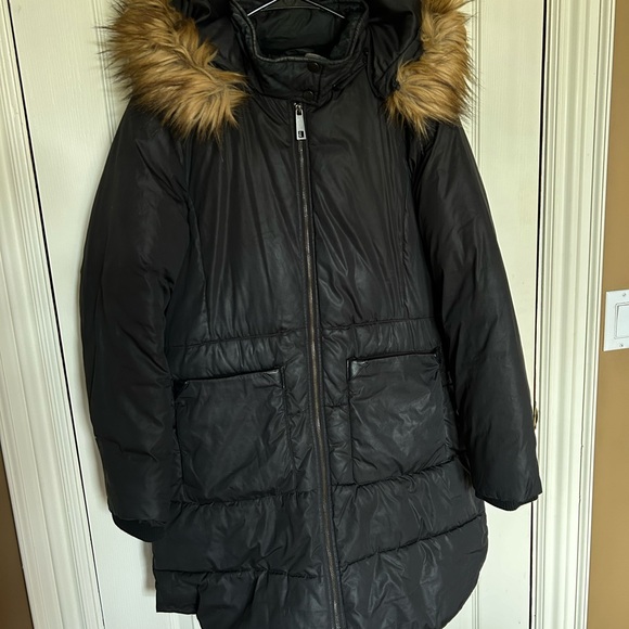 Black Reitmans Long Winter Coat - Picture 1 of 4